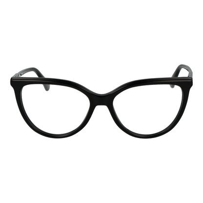 Eyeglasses Frames by Longchamp for women in acetate black features an refined silhouette, showcasing a sophisticated black coloured frame and refined full-frame frame design for a refined look.