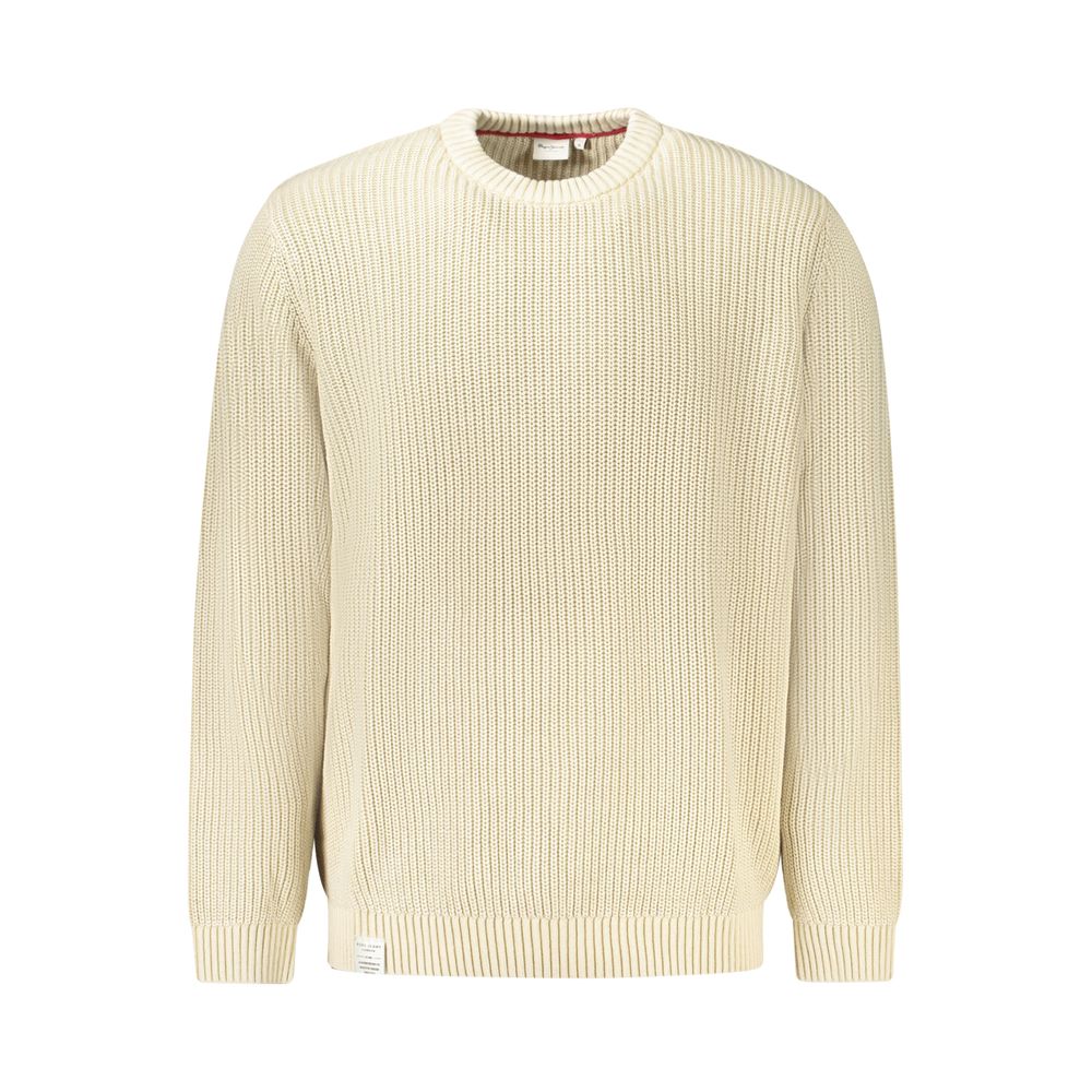Sweatshirt by Pepe Jeans for men in cotton beige features an enviable silhouette, showcasing a premium and refined crew neckline for a truly enviable finish.