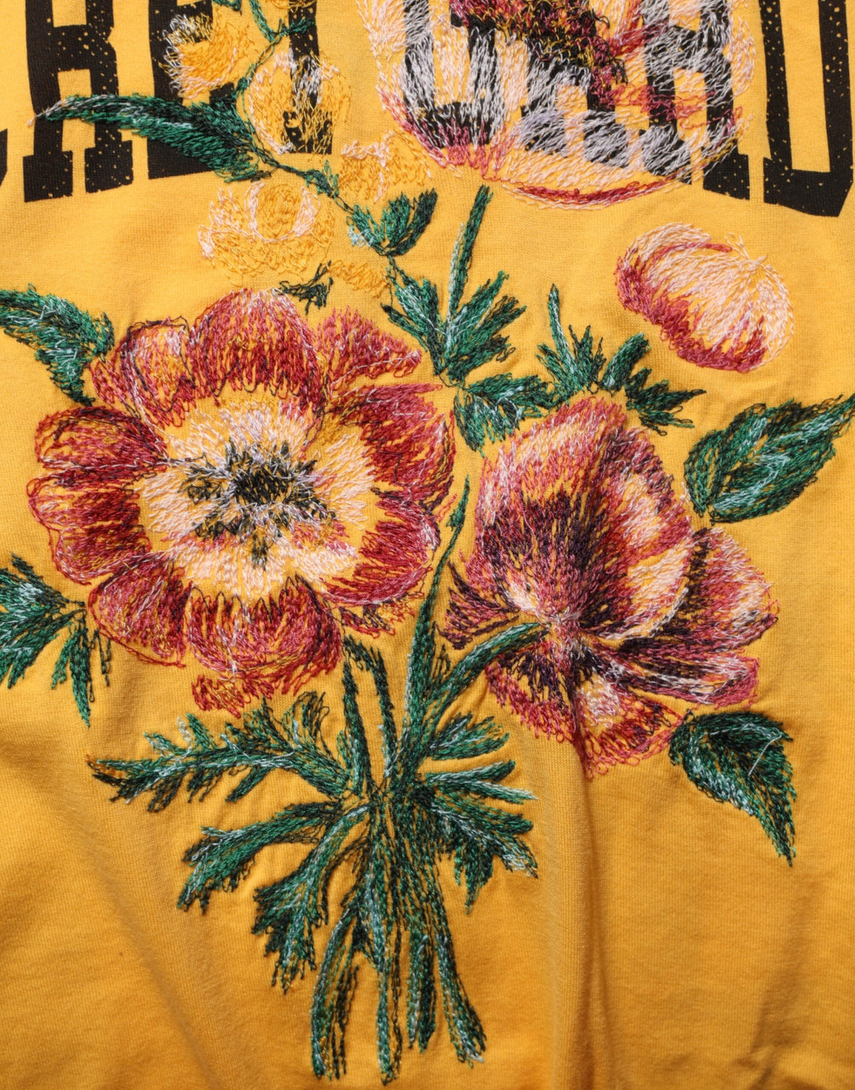 Dolce & Gabbana Men's Regular Fit Short-Sleeve Crew Neck Cotton T-Shirt - Yellow Patterned Floral Print