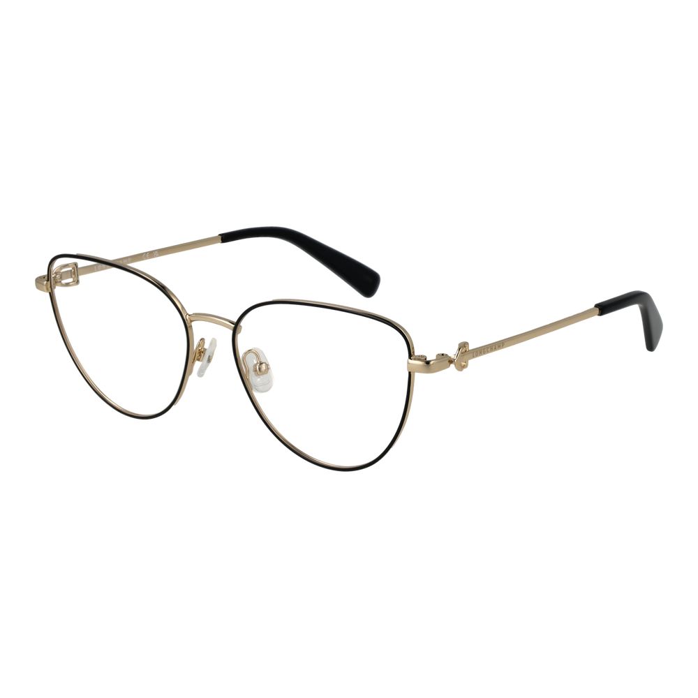 Eyeglasses Frames by Longchamp for women in metal black features an refined silhouette, showcasing the refined black coloured frame and sophisticated full-frame frame design.