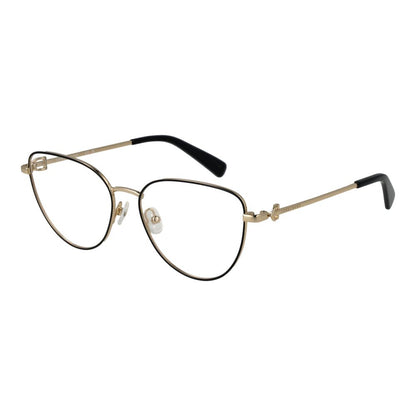 Eyeglasses Frames by Longchamp for women in metal black features an refined silhouette, showcasing the refined black coloured frame and sophisticated full-frame frame design.
