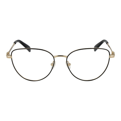 Eyeglasses Frames by Longchamp for women in metal black features an refined silhouette, showcasing a sophisticated black coloured frame and refined full-frame frame design for a refined look.