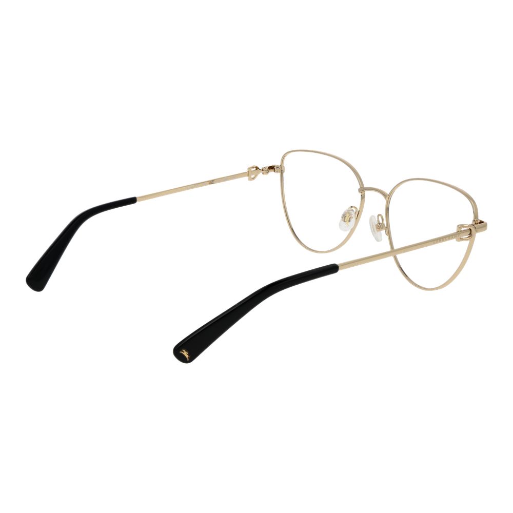 Eyeglasses Frames by Longchamp for women in metal black features a refined silhouette, showcasing a refined black coloured frame and full-frame frame design for a sophisticated, premium look.