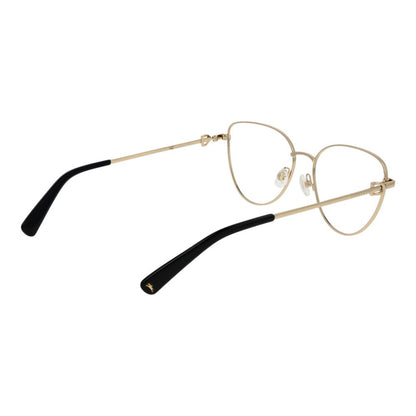 Eyeglasses Frames by Longchamp for women in metal black features a refined silhouette, showcasing a refined black coloured frame and full-frame frame design for a sophisticated, premium look.