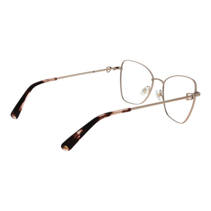 Eyeglasses Frames by Longchamp for women in metal gold showcases a refined full-frame frame design with a refined gold coloured frame finish for a refined and sophisticated look.
