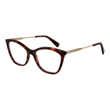 Eyeglasses Frames by Longchamp for women in metal brown features a refined silhouette, showcasing a refined brown coloured frame and full-frame frame design for a sophisticated, premium look.