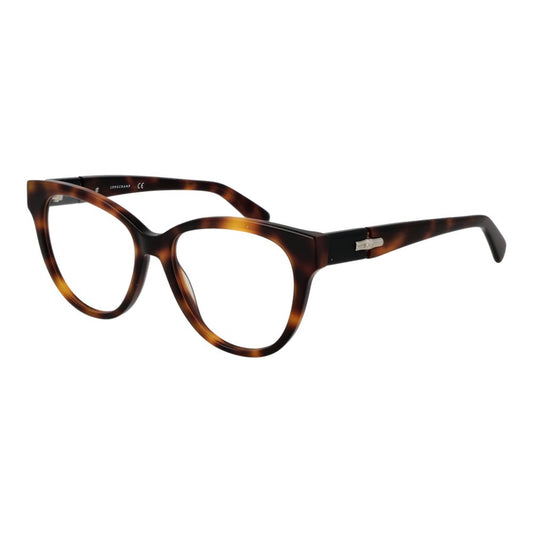 Eyeglasses Frames by Longchamp for women in acetate brown features an refined silhouette, showcasing the refined brown coloured frame and sophisticated full-frame frame design.