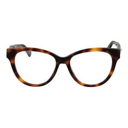 Eyeglasses Frames by Longchamp for women in acetate and brown showcases a refined silhouette, detailed with a brown coloured frame finish and a sophisticated full-frame frame design.