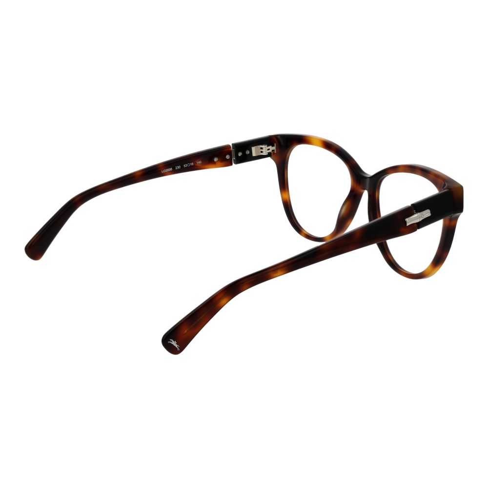 Eyeglasses Frames by Longchamp for women in acetate and brown showcases an refined full-frame frame design featuring a sophisticated brown coloured frame for an refined and refined aesthetic.