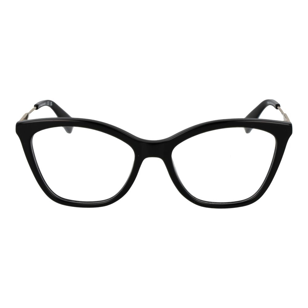 Eyeglasses Frames by Longchamp for women in metal and black showcases a refined silhouette, detailed with a black coloured frame finish and a sophisticated full-frame frame design.