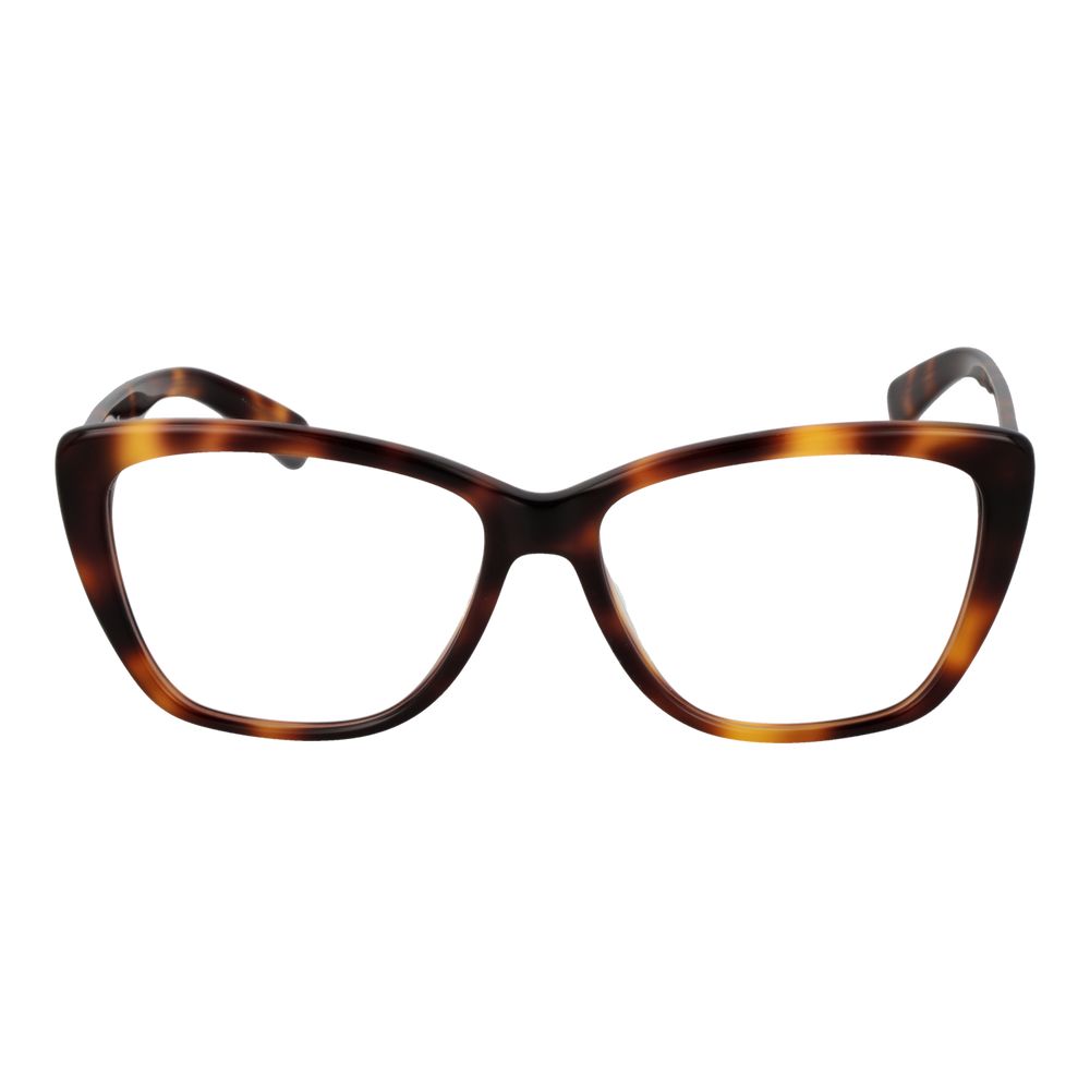 Eyeglasses Frames by Longchamp for women in acetate brown showcases a reflective silhouette, artfully incorporating a sophisticated brown coloured frame with a distinct full-frame frame design.