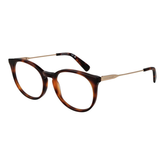 Eyeglasses Frames by Longchamp for women in metal and brown showcases a refined silhouette, detailed with a brown coloured frame finish and a sophisticated full-frame frame design.