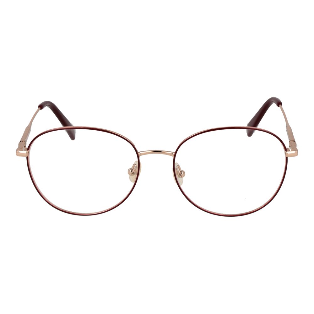 Eyeglasses Frames by Longchamp for women in metal red features an refined silhouette, showcasing the refined red coloured frame and sophisticated full-frame frame design.