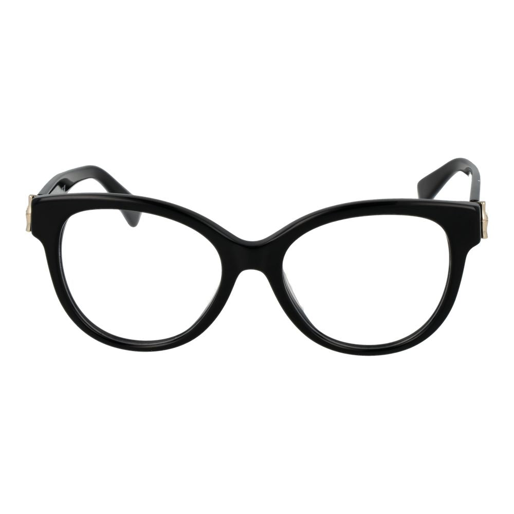 Eyeglasses Frames by Longchamp for women in acetate and black showcases a refined silhouette, detailed with a black coloured frame finish and a sophisticated full-frame frame design.