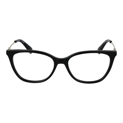 Eyeglasses Frames by Longchamp for women in metal black features an refined silhouette, showcasing a sophisticated black coloured frame and refined full-frame frame design for a refined look.