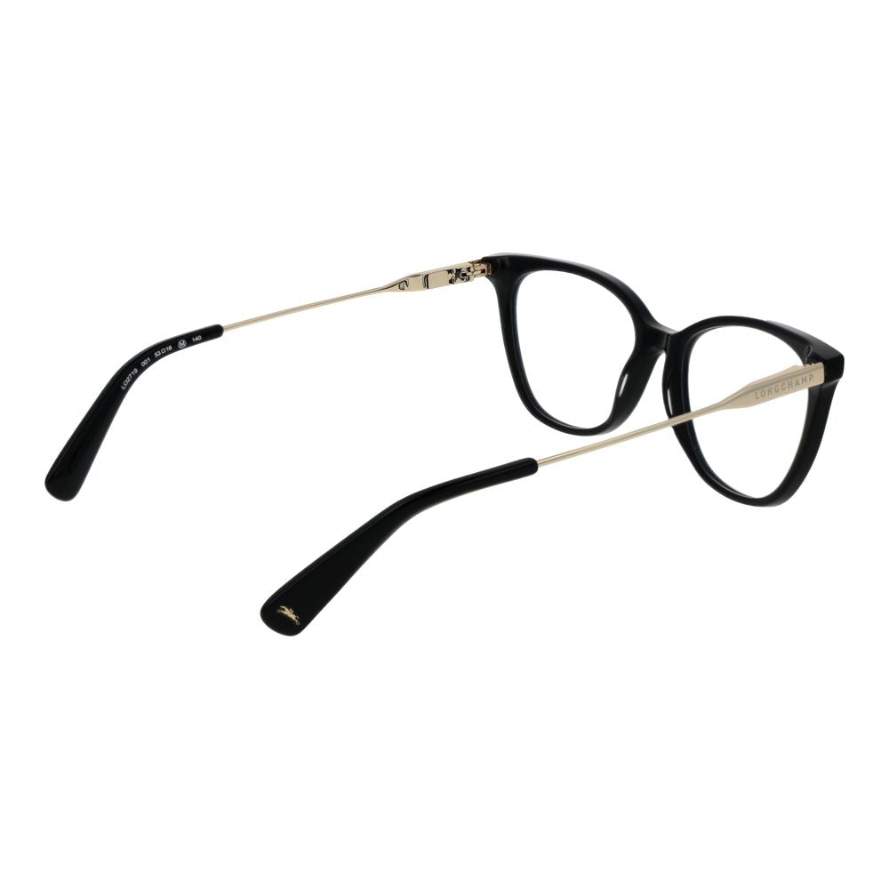 Eyeglasses Frames by Longchamp for women in metal black features an refined silhouette, showcasing the refined black coloured frame and sophisticated full-frame frame design.