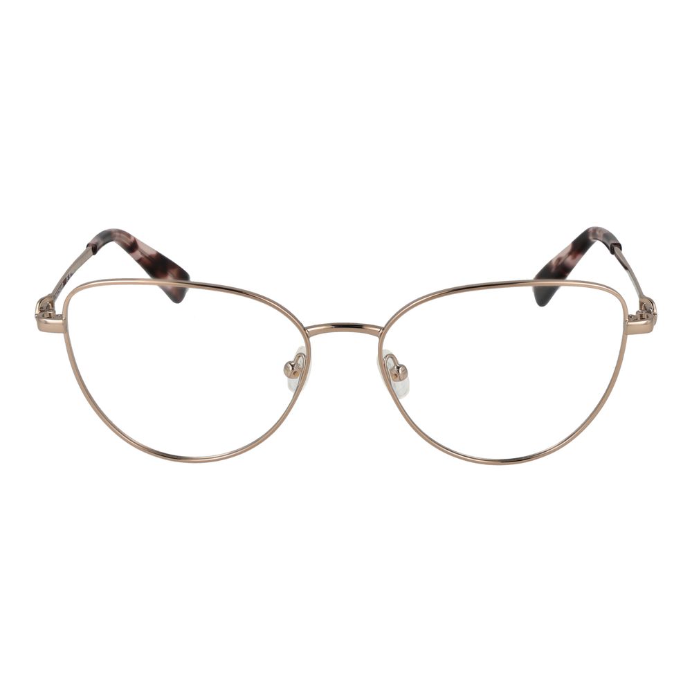 Eyeglasses Frames by Longchamp for women in metal gold showcases a refined full-frame frame design with a refined gold coloured frame finish for a refined and sophisticated look.