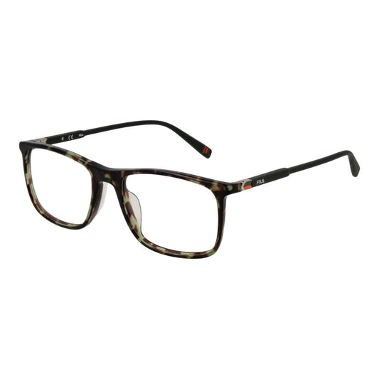 Eyeglasses Frames by Fila for men in cellulose acetate multicolor showcases a reflective silhouette, artfully incorporating a sophisticated multicolor coloured frame with a distinct full-frame frame design.