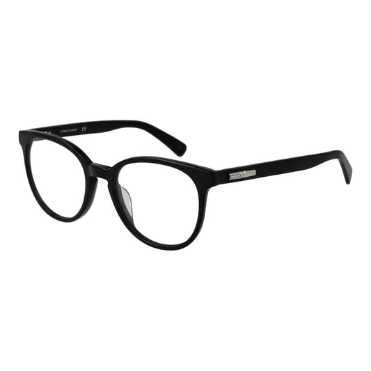 Eyeglasses Frames by Longchamp for women in cellulose acetate black showcases a refined full-frame frame design with a refined black coloured frame finish for a refined and sophisticated look.