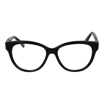 Eyeglasses Frames by Longchamp for women in acetate and black showcases an refined full-frame frame design featuring a sophisticated black coloured frame for an refined and refined aesthetic.