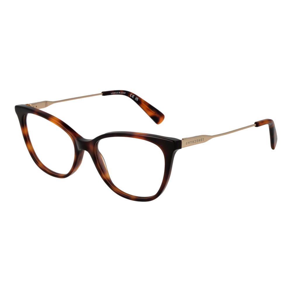 Eyeglasses Frames by Longchamp for women in metal brown features an refined silhouette, showcasing the refined brown coloured frame and sophisticated full-frame frame design.