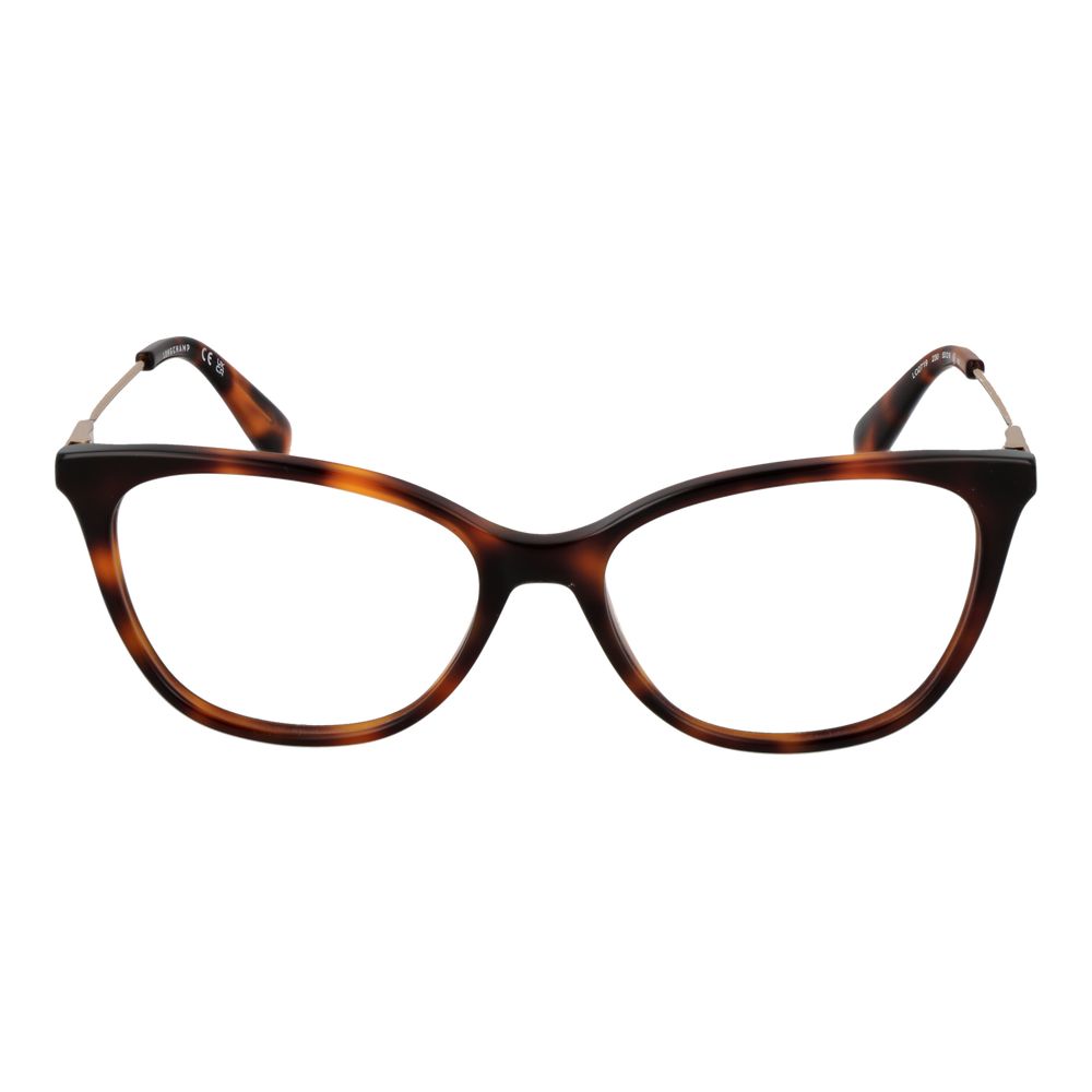 Eyeglasses Frames by Longchamp for women in metal brown showcases a reflective silhouette, artfully incorporating a sophisticated brown coloured frame with a distinct full-frame frame design.