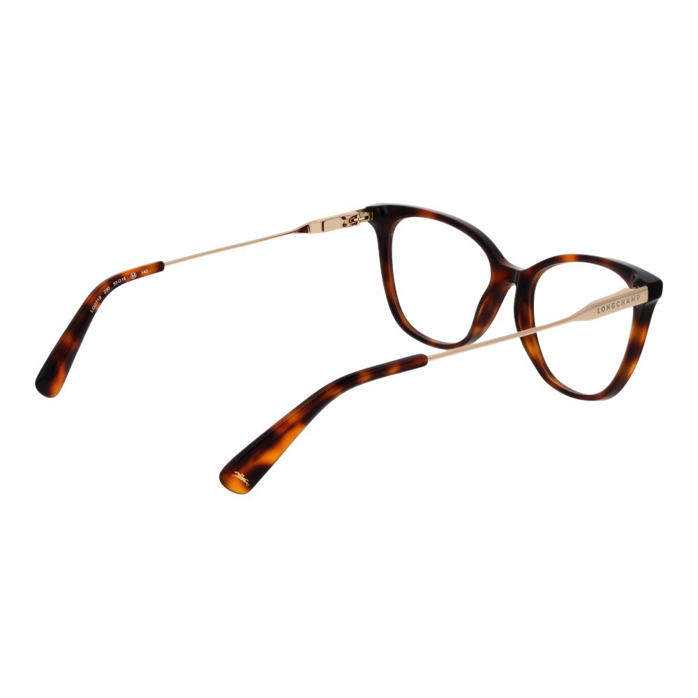 Eyeglasses Frames by Longchamp for women in metal brown features a refined silhouette, showcasing a refined brown coloured frame and full-frame frame design for a sophisticated, premium look.