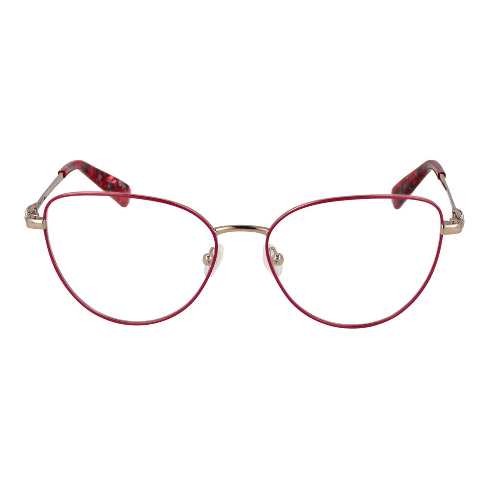 Eyeglasses Frames by Longchamp for women in metal pink features an refined silhouette, showcasing a sophisticated rose coloured frame and refined full-frame frame design for a refined look.