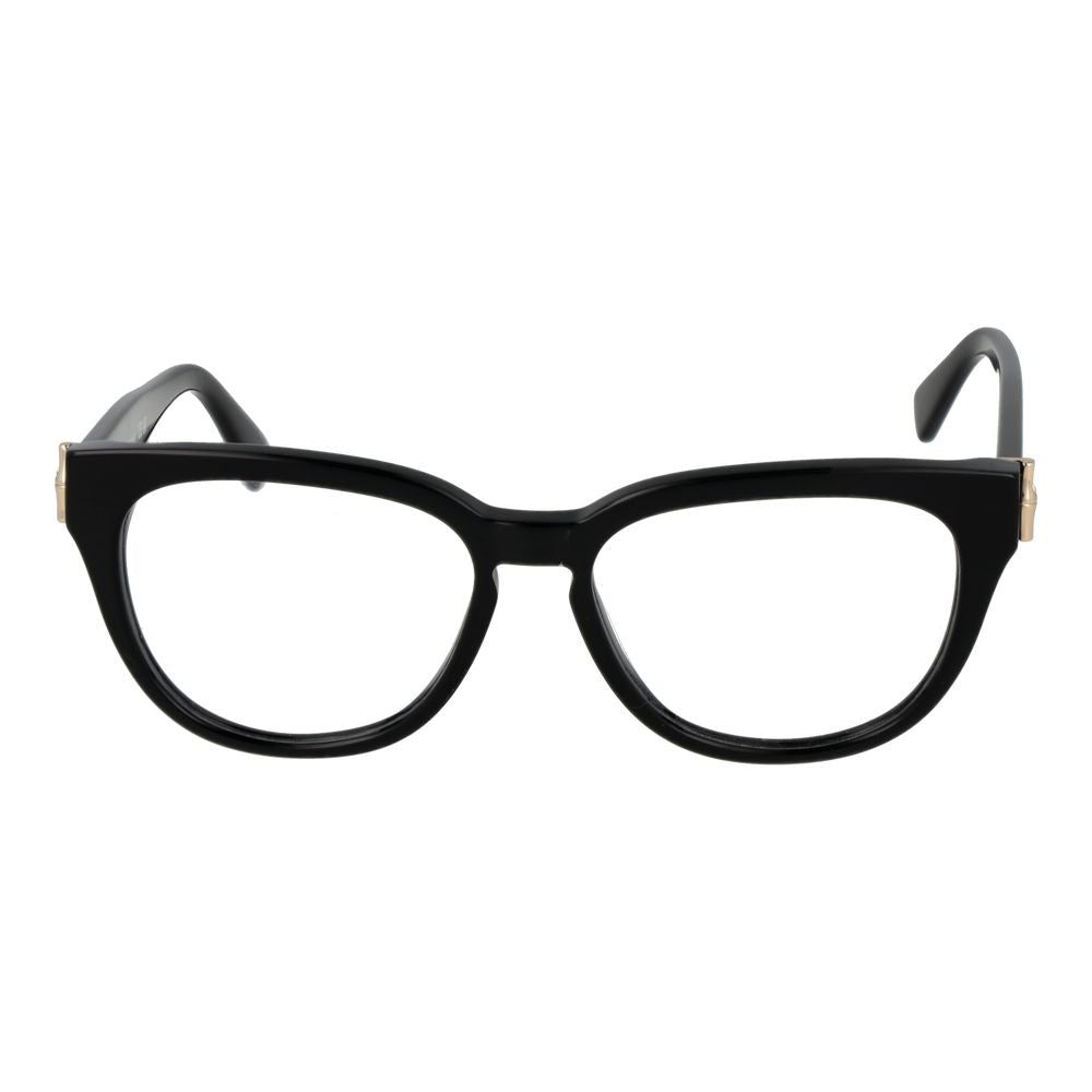 Eyeglasses Frames by Longchamp for women in acetate and black showcases a refined silhouette, detailed with a black coloured frame finish and a sophisticated full-frame frame design.