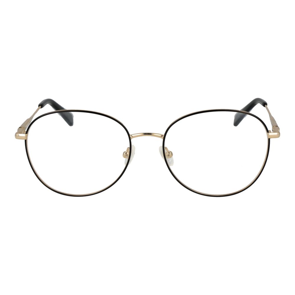 Eyeglasses Frames by Longchamp for women in metal black showcases a reflective silhouette, artfully incorporating a sophisticated black coloured frame with a distinct full-frame frame design.