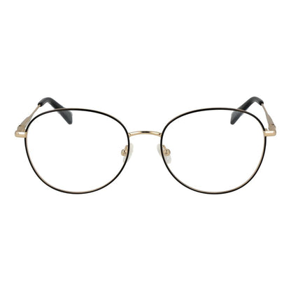 Eyeglasses Frames by Longchamp for women in metal black showcases a reflective silhouette, artfully incorporating a sophisticated black coloured frame with a distinct full-frame frame design.