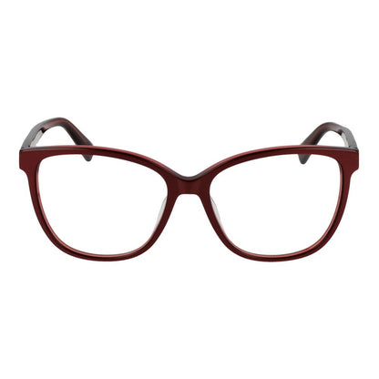 Eyeglasses Frames by Longchamp for women in acetate red features an refined silhouette, showcasing a sophisticated red coloured frame and refined full-frame frame design for a refined look.