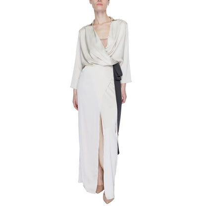 Sandro Ferrone Women's Long Polyester Dress - Beige