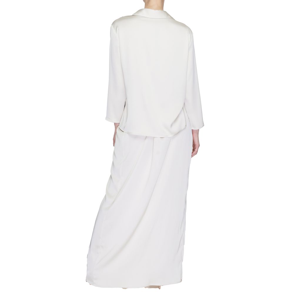 Sandro Ferrone Women's Long Polyester Dress - Beige