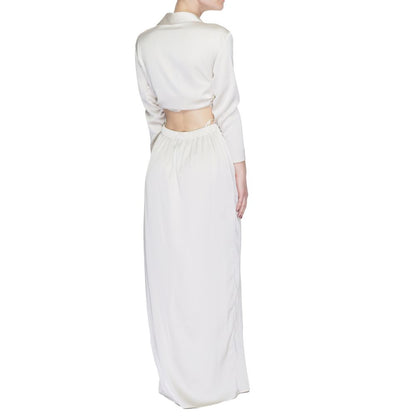 Sandro Ferrone Women's Long Polyester Dress - Beige