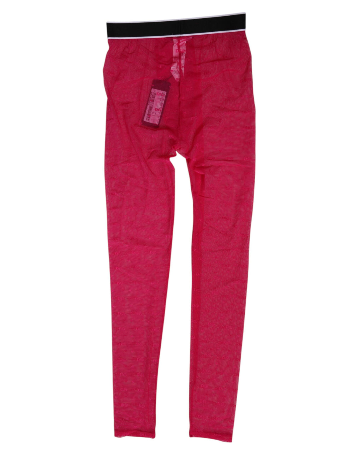 Dolce & Gabbana Women's Leggings Mid Rise Nylon Polyamide & Lace Activewear - Fuchsia