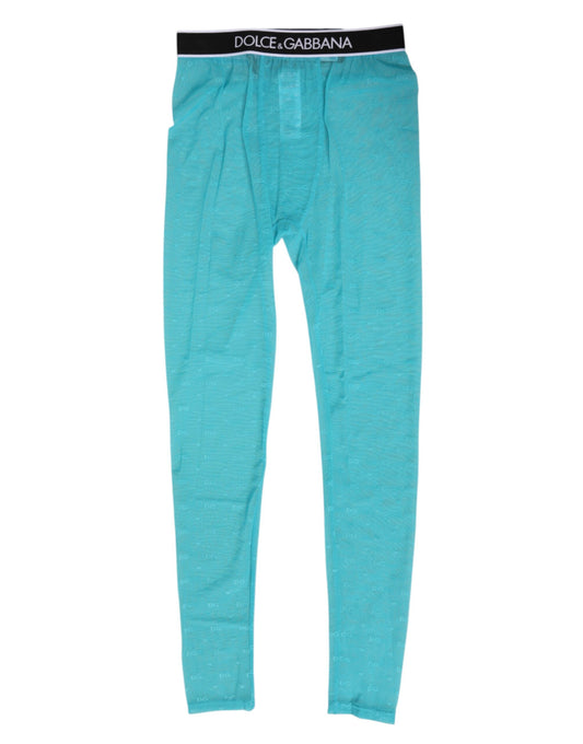 Activewear Leggings by Dolce & Gabbana for women in nylon polyamide & lace light-blue features a contemporary silhouette, showcasing advanced with a contemporary leggings, long, and mid rise.