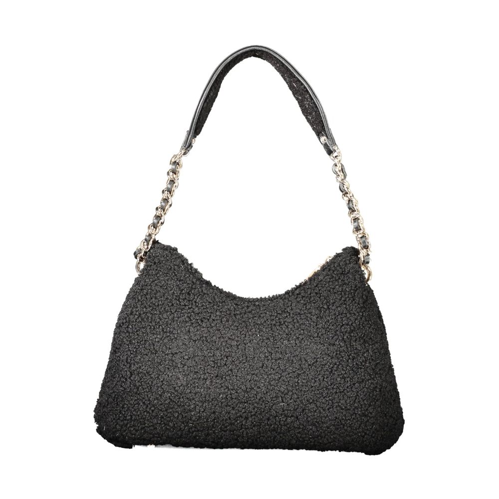 Shoulder Handbag by Guess Jeans for women in polyester black features a exquisite silhouette, showcasing a secure zipper and exquisite document-holder & internal-pockets with versatile shoulder-strap & handle for a exquisite finish.