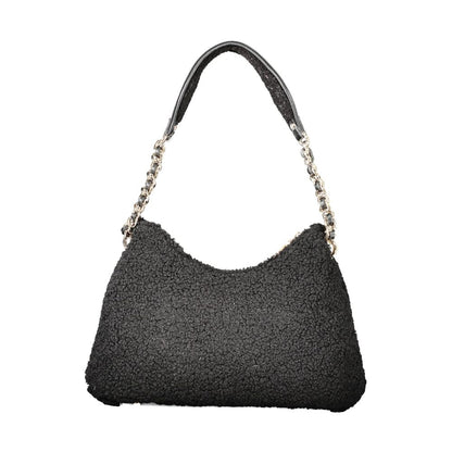 Shoulder Handbag by Guess Jeans for women in polyester black features a exquisite silhouette, showcasing a secure zipper and exquisite document-holder & internal-pockets with versatile shoulder-strap & handle for a exquisite finish.