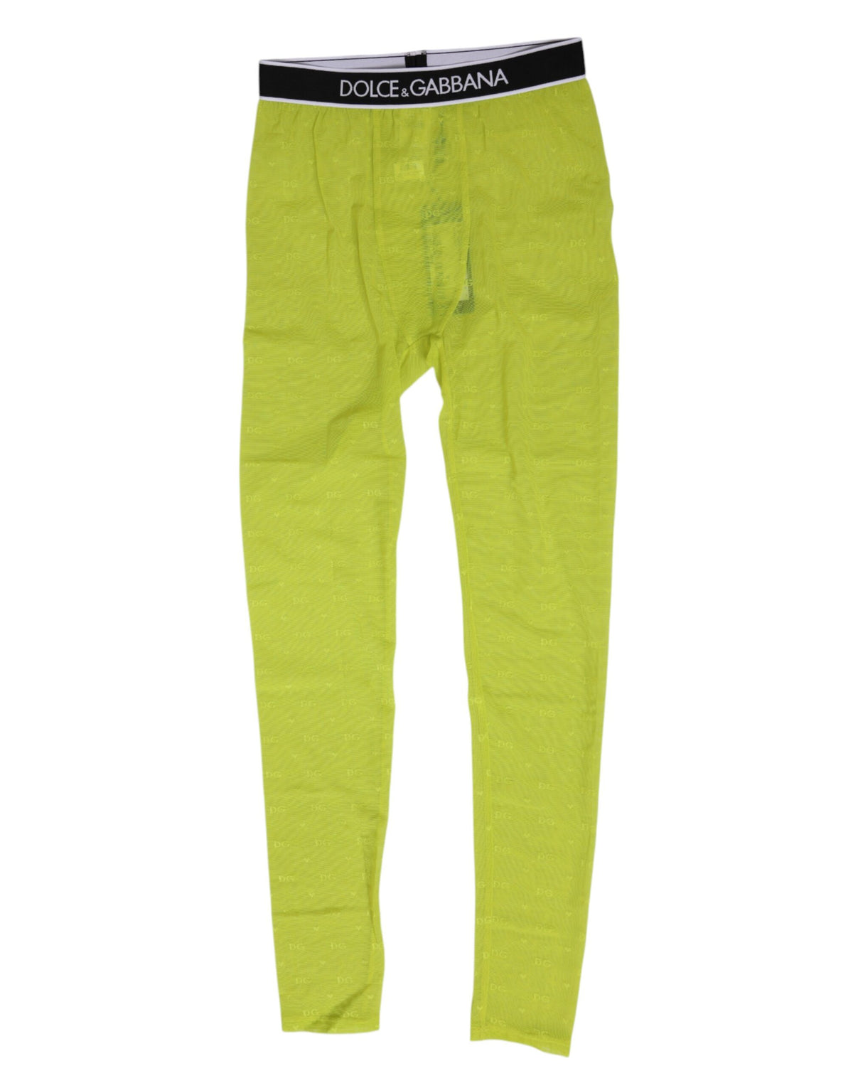 Dolce & Gabbana Women's Leggings Polyamide Nylon & Lace Activewear - Green Patterned
