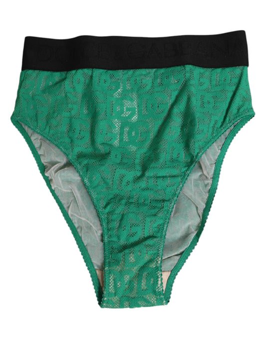 Underpants Briefs by Dolce & Gabbana for women in cotton nylon polyamide & lace green, natural & patterned features a discreet silhouette, showcasing the discreet design and refined cut of this Women's High Rise Cotton Nylon Polyamide & Lace Underpants Briefs for a truly discreet finish.