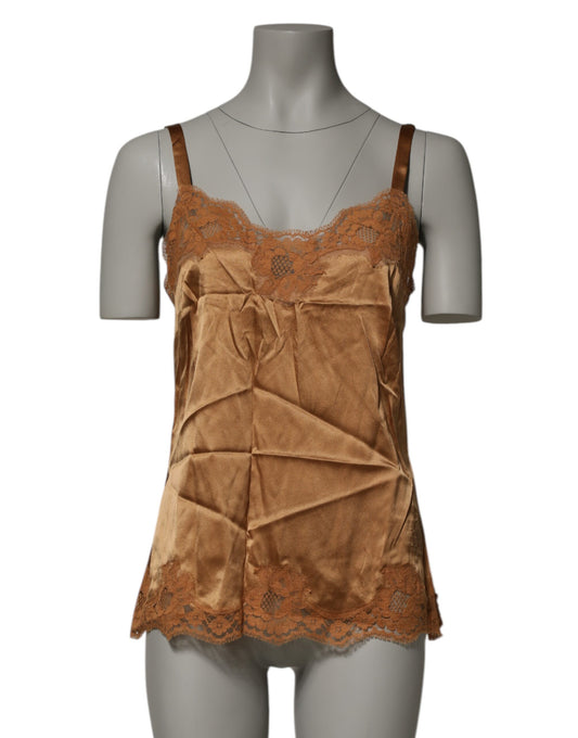 Pajamas by Dolce & Gabbana for women in cotton silk satin & lace brown & floral features a avant-garde silhouette, artfully capturing the essence of the avant-garde Heart Women's Cotton Silk Satin & Lace Pajamas design for a sophisticated and relaxed look.