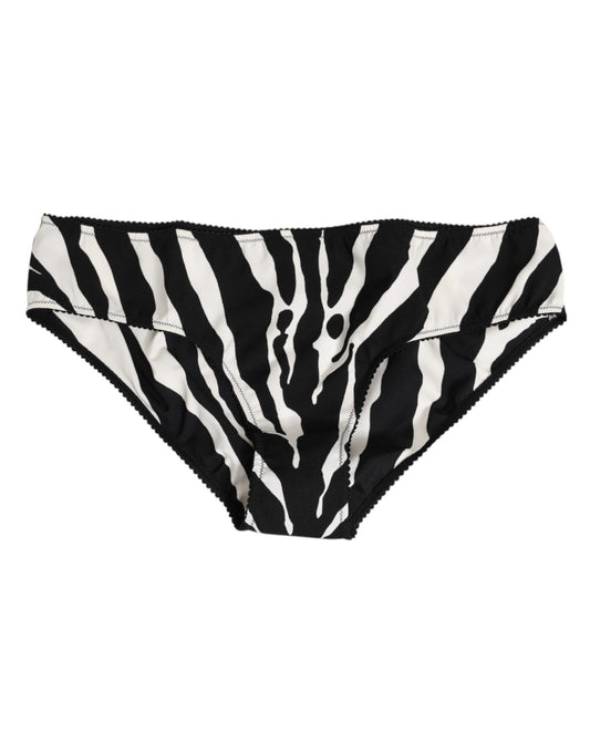 Underpants Briefs by Dolce & Gabbana for women in silk black, white, zebra, patterned & print features a discreet silhouette, showcasing the discreet design and refined cut of this Women's Silk Underpants Briefs for a truly discreet finish.