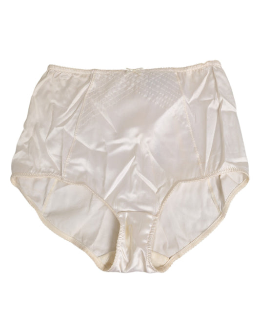 Panties from Dolce & Gabbana for women in silk white features an chic design from the Women's High Rise Silk Panties collection, highlighting an chic silhouette for a premium look.
