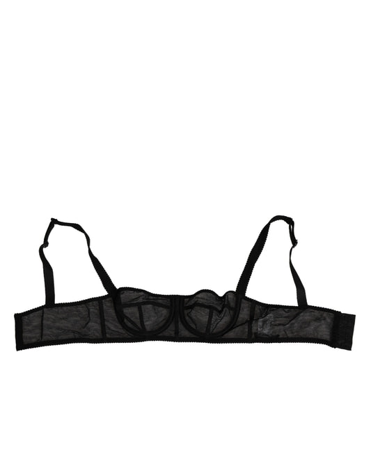 Bra by Dolce & Gabbana for women in stretch polyamide cotton black & floral features a flawless silhouette, showcasing the flawless design and intricate detailing characteristic of the Women's Stretch Polyamide Cotton Bra.