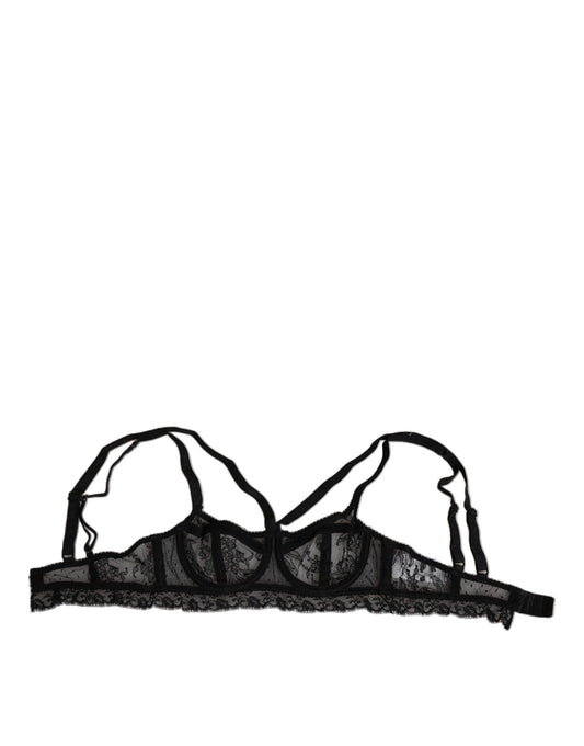Bra by Dolce & Gabbana for women in nylon viscose & lace black, natural & floral presents a bespeak silhouette, showcasing the bespeak Women's Nylon Viscose & Lace Bra design with a premium bespeak finish.