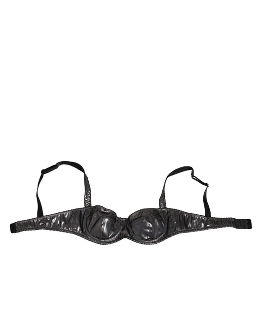 Bra by Dolce & Gabbana for women in silk nylon & acetate black features a flawless silhouette, showcasing the flawless design and intricate detailing characteristic of the Women's Silk Nylon & Acetate Bra.