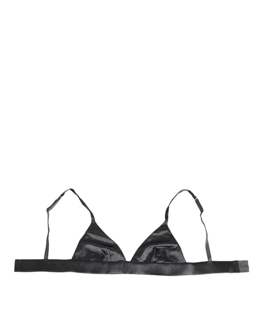 Swimwear Top from Dolce & Gabbana for women in polyamide satin & silk black features an sleek design from the Women's Polyamide Satin & Silk Swimwear Top collection, highlighting a resort-ready fit for a sleek look.
