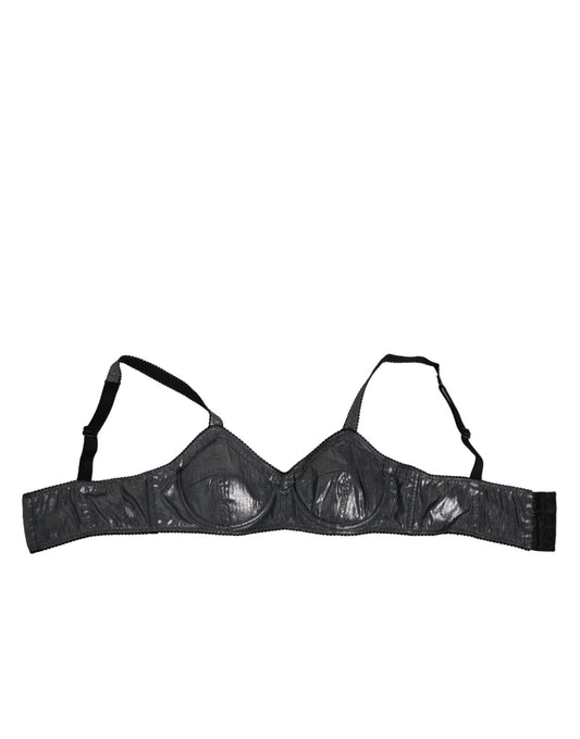 Bra by Dolce & Gabbana for women in silk & polyester fim fiber and dark-gray showcases a cute silhouette, artfully capturing the essence of Women's Silk & Polyester Fim Fiber Bra with its cute design and meticulous finish.