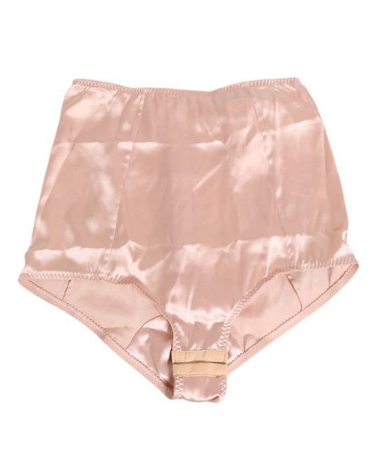 Panties by Dolce & Gabbana for women in polyamide silk & acetate pink & signature presents a nuanced silhouette, artfully showcasing the refined details of the Women's High Rise Polyamide Silk & Acetate Panties design.